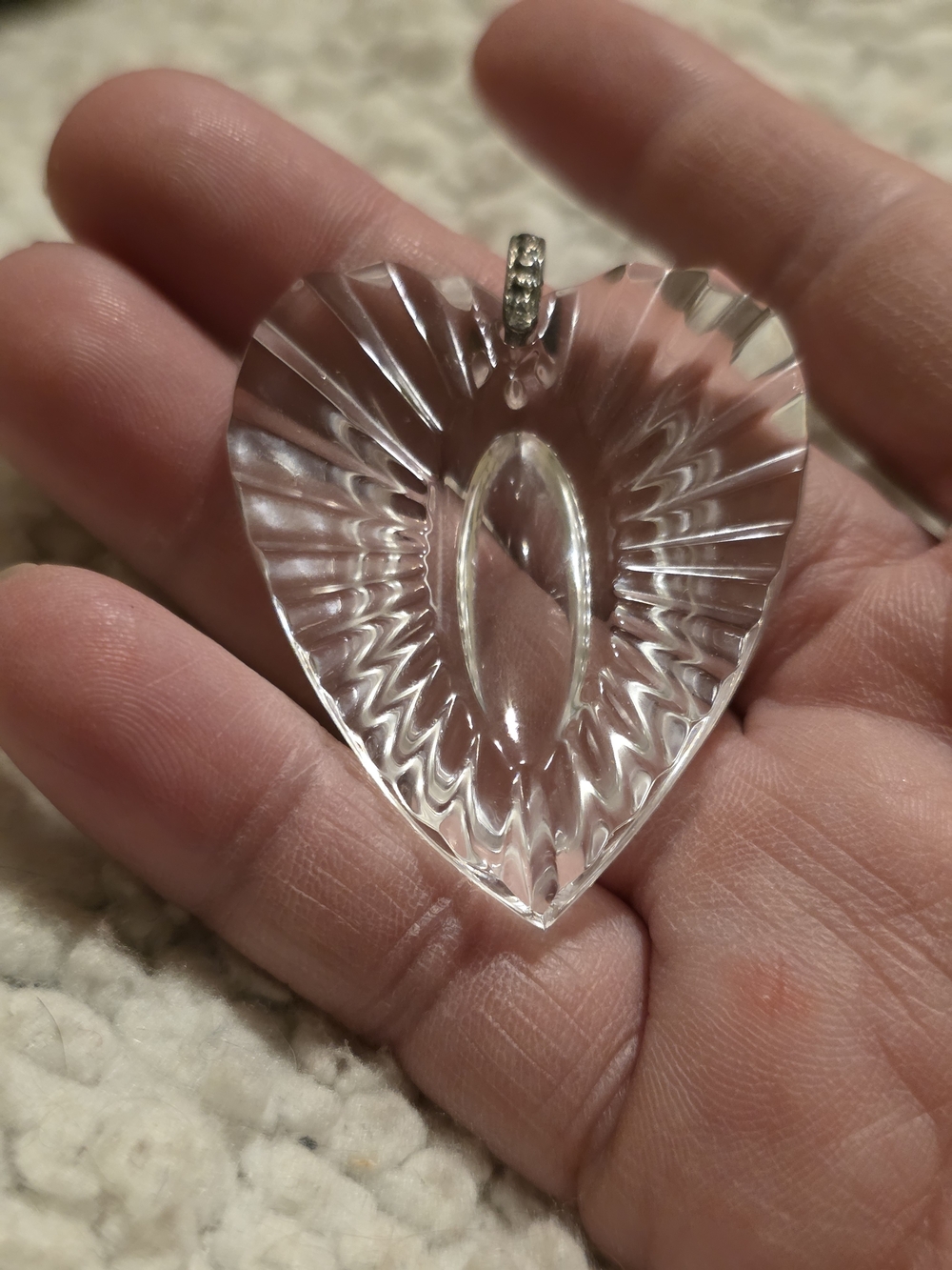 Waterford Crystal Clear Heart Pendant Necklace